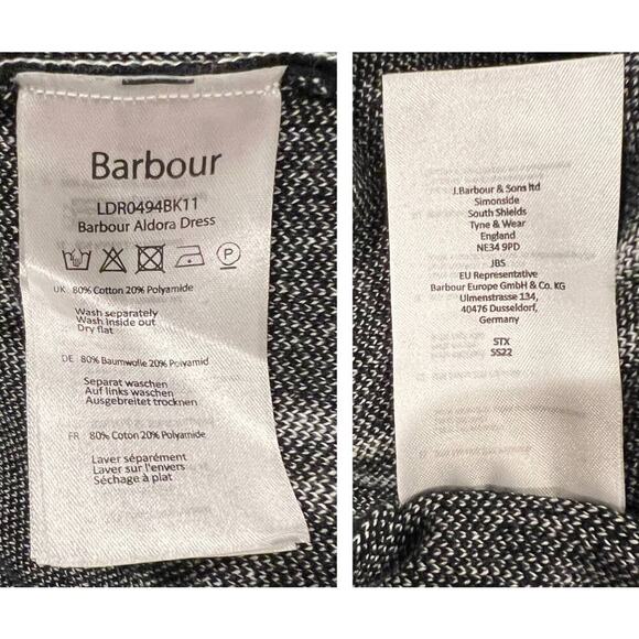 Barbour Aldora Windowpane Long Sleeve Cotton Blend Sweater Dress (US/12) - Picture 8 of 10